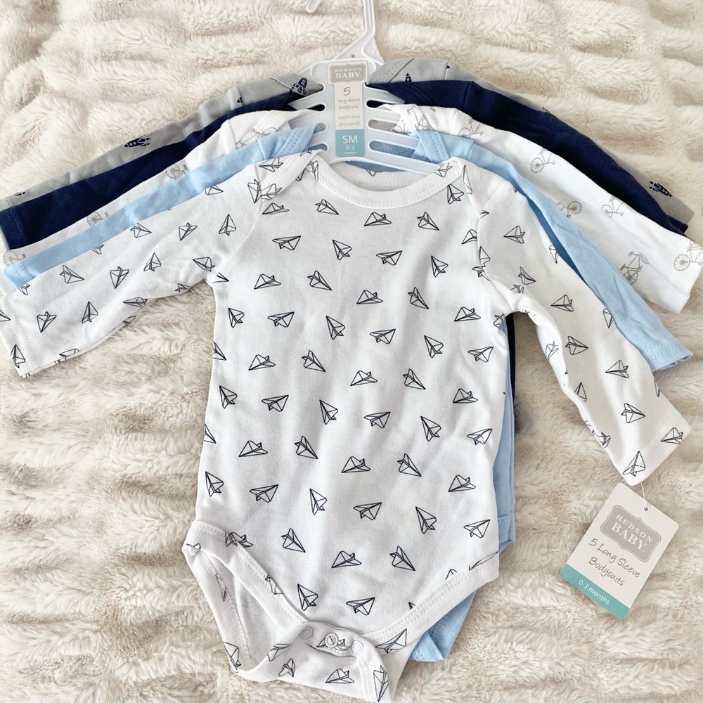 Hudson Baby Long Sleeve Onesies